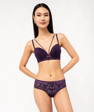 Soutien-gorge push-up avec brides velours vue3 - GEMO(HOMWR FEM) - GEMO
