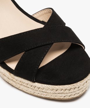 Sandales femme à talon compensé et brides unies vue6 - VALENTINA BALDA - GEMO