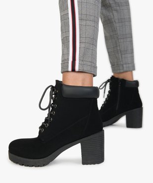 Boots femme à talon et semelle crantée vue1 - VALENTINA BALDA - GEMO