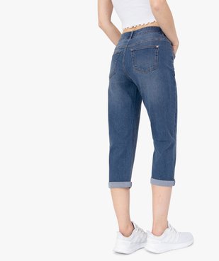 Pantacourt femme en jean extensible vue3 - GEMO 4G FEMME - GEMO