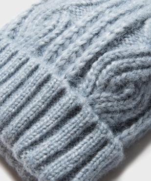 Bonnet en laine à torsades et revers fille vue2 - GEMO (ENFANT) - GEMO