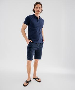 Bermuda chino coupe regular en coton stretch homme vue4 - GEMO 4G HOMME - GEMO