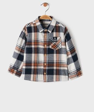 Chemise col chemise à carreaux en coton bébé garçon - LuluCastagnette vue4 - LULUCASTAGNETTE - GEMO