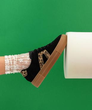 Baskets dessus cuir avec patchs léopard femme - Camps United vue1 - CAMPS - GEMO