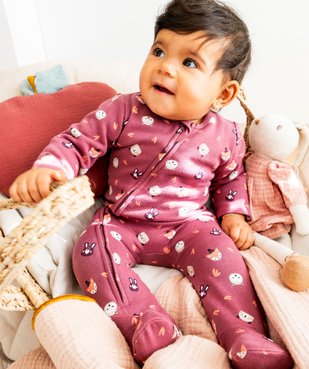 Pyjama en jersey molletonné avec zip ventral bébé vue4 - GEMO(BB COUCHE) - GEMO