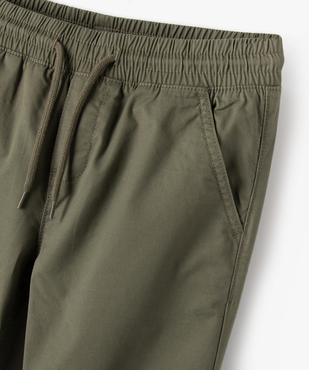 Pantalon jogger en toile de coton coupe slim  garçon vue2 - GEMO (JUNIOR) - GEMO