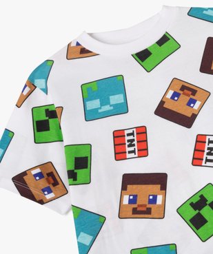 Tee-shirt manches courtes imprimé garçon - Minecraft vue2 - MINECRAFT - GEMO