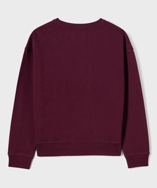 Sweat en molleton imprimé fille vue3 - GEMO 4G FILLE - GEMO