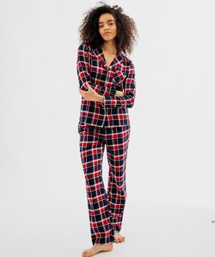 Pyjama à motif tartan femme - LuluCastagnette vue2 - LULU CASTAGNETTE G4G D - GEMO