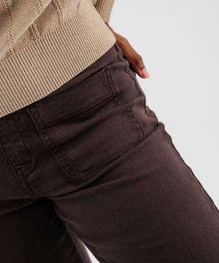 Pantalon flare taille haute en coton extensible femme vue2 - GEMO(FEMME PAP) - GEMO