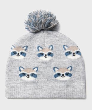 Bonnet épais à pompon et motif raton laveur bébé vue1 - GEMO(BEBE DEBT) - GEMO