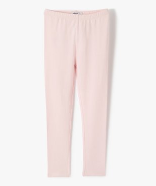 Legging long uni en coton stretch fille vue1 - GEMO (ENFANT) - GEMO