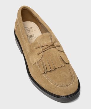 Derbies en cuir suède inspiration mocassins à patte frangée femme - Tanéo vue5 - TANEO - GEMO