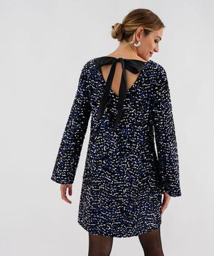 Robe courte à sequins brillants femme vue3 - GEMO(FEMME PAP) - GEMO
