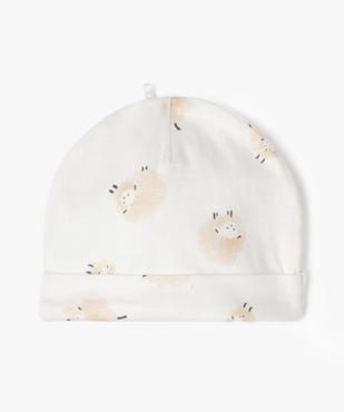 Bonnet de naissance en jersey imprimé à revers (lot de 2) vue4 - GEMO 4G BEBE - GEMO