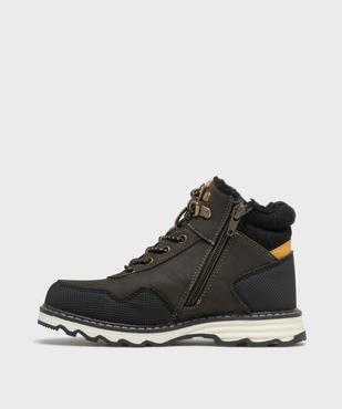Boots doublés sherpa à lacets élastiques style montagne garçon - Gepy vue9 - FRIENDLY GEPY - GEMO