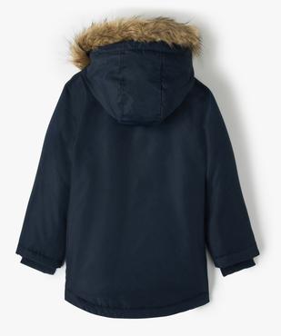 Parka déperlante avec doublure chaude et capuche garçon vue5 - GEMO 4G GARCON - GEMO