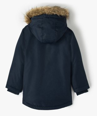 Parka déperlante avec doublure chaude et capuche garçon vue5 - GEMO 4G GARCON - GEMO