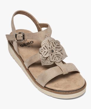 Sandales femme à semelle crantée et leur ornée de strass vue5 - GEMO (CASUAL) - GEMO