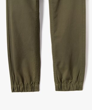 Pantalon jogger en toile de coton coupe slim  garçon vue3 - GEMO (JUNIOR) - GEMO