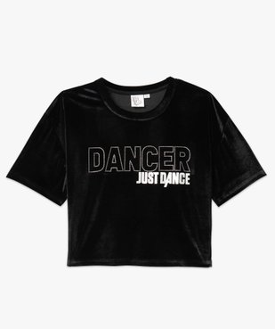 Tee-shirt femme en velours avec strass - Just Dance vue4 - JUST DANCE - GEMO