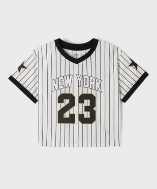 Tee-shirt de sport court à manches courtes fille vue1 - GEMO (ENFANT) - GEMO