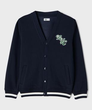 Gilet sweat à col V garçon vue1 - GEMO 4G GARCON - GEMO