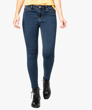 Jean femme skinny push-up uni vue1 - FOLLOW ME - GEMO