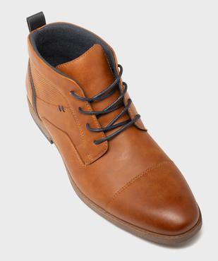 Low-boots à bout droit à lacets homme - Mario Baldano vue5 - MARIO BALDANO - GEMO