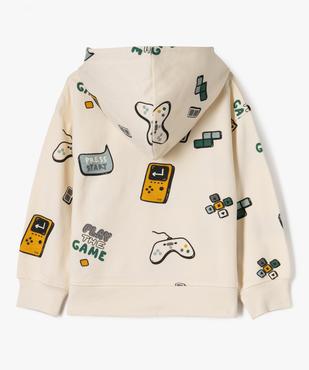 Sweat à capuche douillet imprimé garçon vue5 - GEMO (ENFANT) - GEMO