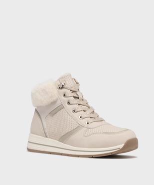 Baskets montantes fourrées à lacets et zips femme vue2 - VALENTINA BALDA - GEMO