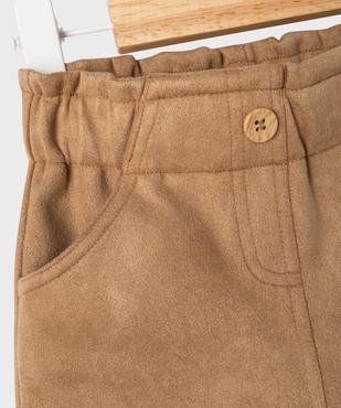 Short en suédine taille élastique ajustable bébé fille vue2 - GEMO(BEBE DEBT) - GEMO