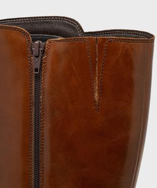 Bottes à talon en cuir look cavalières femme - Tanéo vue6 - TANEO - GEMO