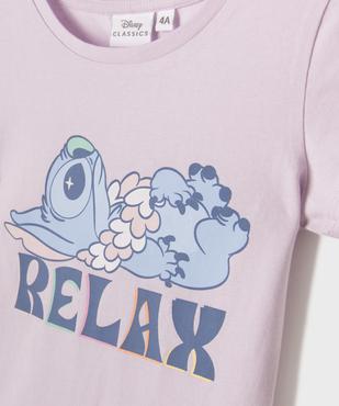 Tee-shirt manches courtes avec motif Stitch fille - Disney vue2 - LILO & STITCH - GEMO