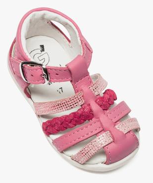 Sandales en cuir multibrides vue5 - GEMO(BEBE DEBT) - GEMO