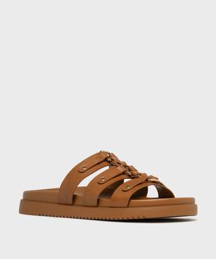 Mules à épaisse semelle inspiration spartiates femme - 5 Miles vue2 - 5 MILES - GEMO