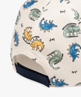 Casquette à motifs dinosaures et inscription brodée garçon vue3 - GEMO 4G GARCON - GEMO