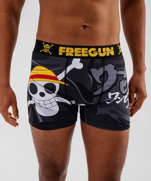 Boxer en microfibre avec motif tête de mort homme - Freegun X One Piece vue2 - ONE PIECE - GEMO