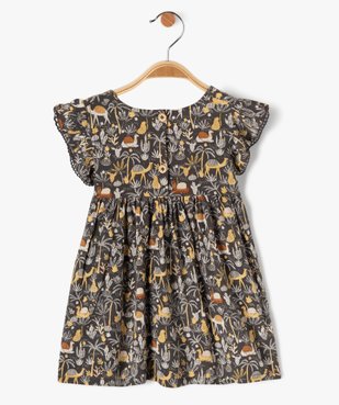 Robe bébé fille imprimée avec smocks et volants vue3 - GEMO(BEBE DEBT) - GEMO
