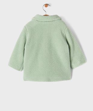 Manteau en sherpa fermeture boutons bébé fille vue5 - GEMO(BEBE DEBT) - GEMO
