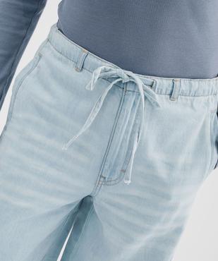 Jean wide leg taille haute élastiquée femme vue2 - GEMO 4G FEMME - GEMO