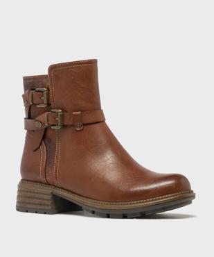 Boots avec brides fantaisie sur la tige femme - Emilia Rosa vue2 - EMILIA ROSA - GEMO