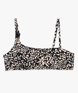 Haut de maillot de bain femme forme bandeau asymétrique vue4 - GEMO (PLAGE) - GEMO
