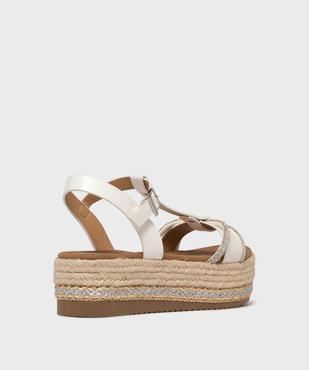 Sandales à plateforme avec brides scintillantes femme - Valentina Baldano vue4 - VALENTINA BALDA - GEMO