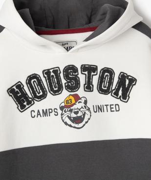 Sweat à capuche tricolore garçon - Camps United vue2 - CAMPS - GEMO