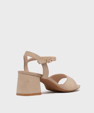 Sandales à talon toucher velours femme - Valentina Baldano vue4 - VALENTINA BALDA - GEMO