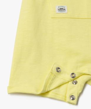 Salopette courte bébé garçon en jersey de coton vue2 - GEMO 4G BEBE - GEMO
