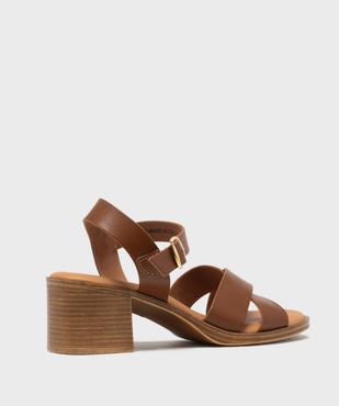 Sandales à talon en cuir femme - Tanéo vue4 - TANEO - GEMO