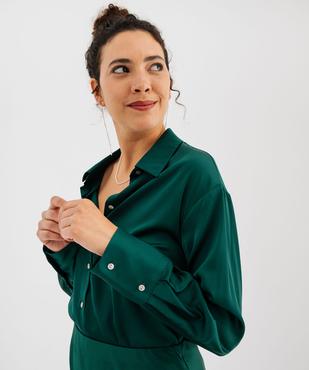 Chemise en satin femme vue2 - GEMO(FEMME PAP) - GEMO