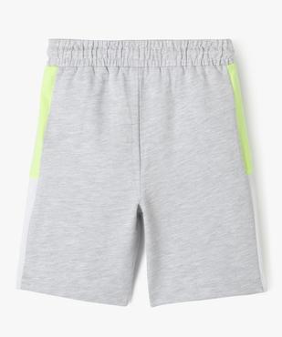 Bermuda en molleton bouclette avec poches zippées garçon vue3 - GEMO (ENFANT) - GEMO